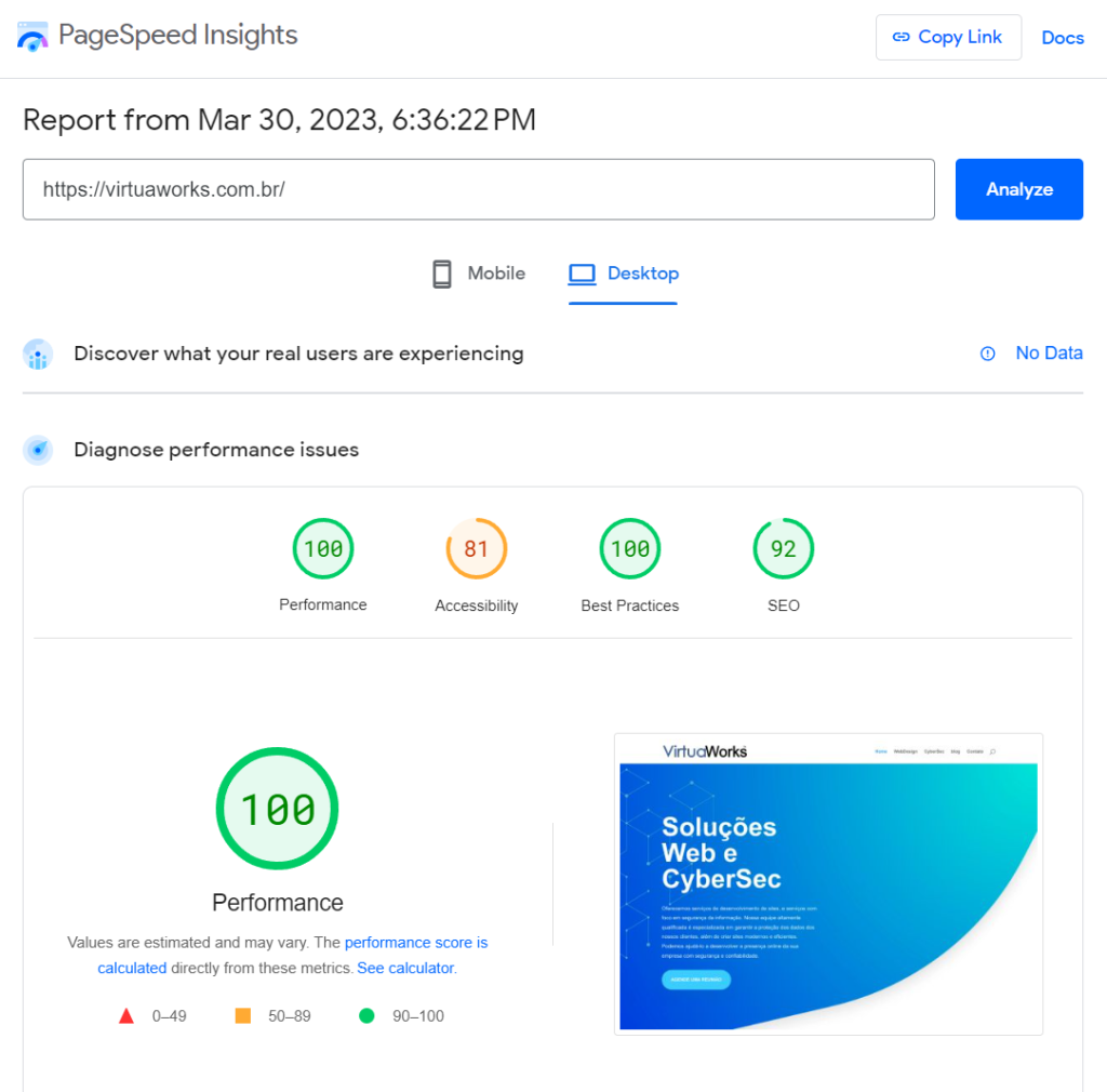 A importância das boas notas no Google PageSpeed e GTmetrix para o sucesso de seu negócio 1 pagespeed100 A importância das boas notas no Google PageSpeed e GTmetrix para o sucesso de seu negócio