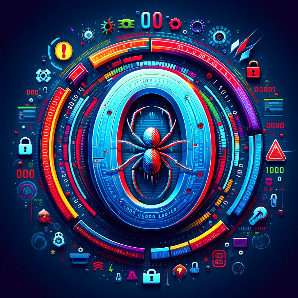 DALLE 2024-10-09 16.33.51 – A professional and realistic version of a modern and minimalist illustration representing zero-day vulnerabilities in cybersecurit Ilustração moderna representando vulnerabilidades 0days na cibersegurança.